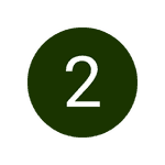 Grüner Kreis mit Zahl 2